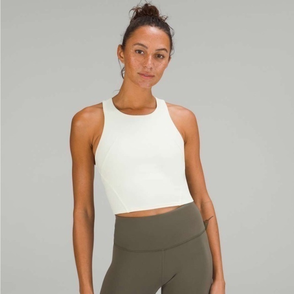 Lululemon Invigorate Training Tank Top in Elixir Light Green Size 0 High Neck